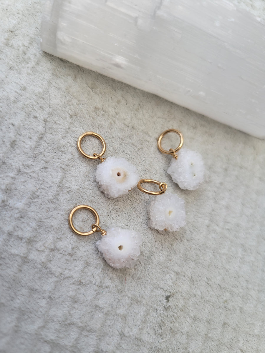 Geode Druzy Quartz Charm