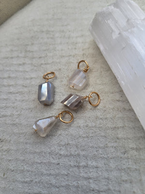 Moonstone Facet Charm