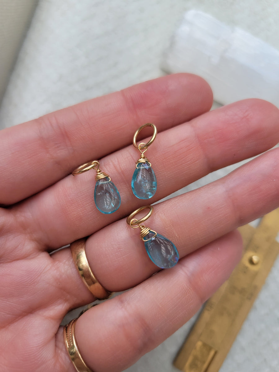 Blue Quartz Charm