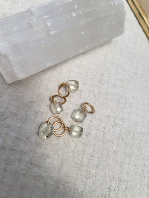 Green Amythest Square Charm