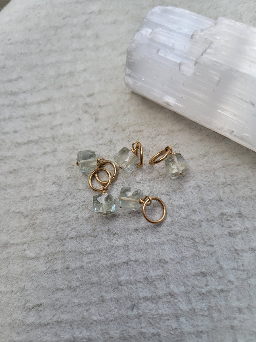 Green Amythest Square Charm